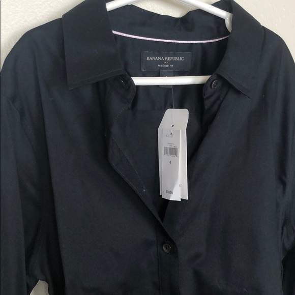 NWT tailored fit black button up shirt - Picture 3 of 3